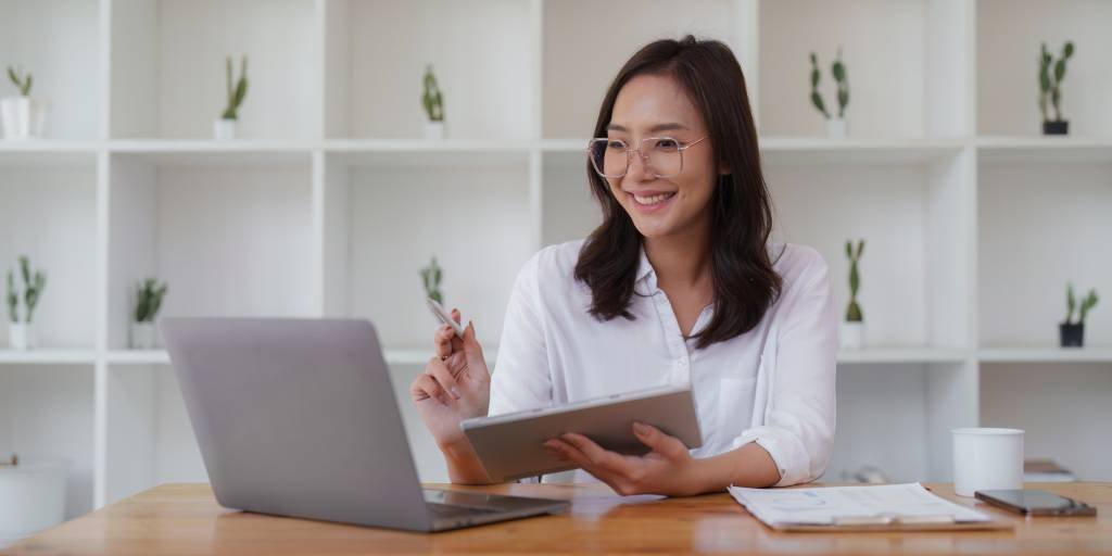 Administrator business people financial inspector making report calculating balance. Internal Revenu